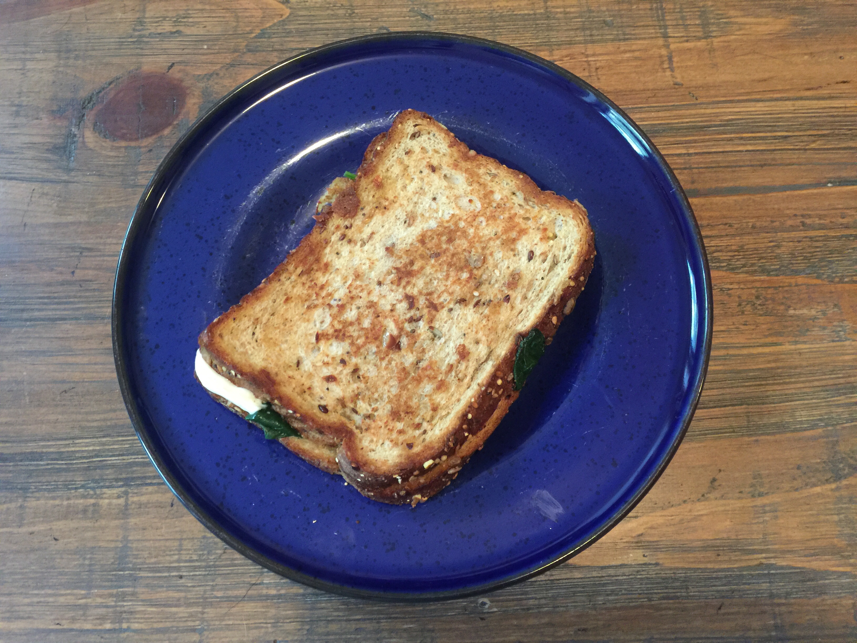 Grilled Cheese with Fresh Mozzarella Pear and Spinach
