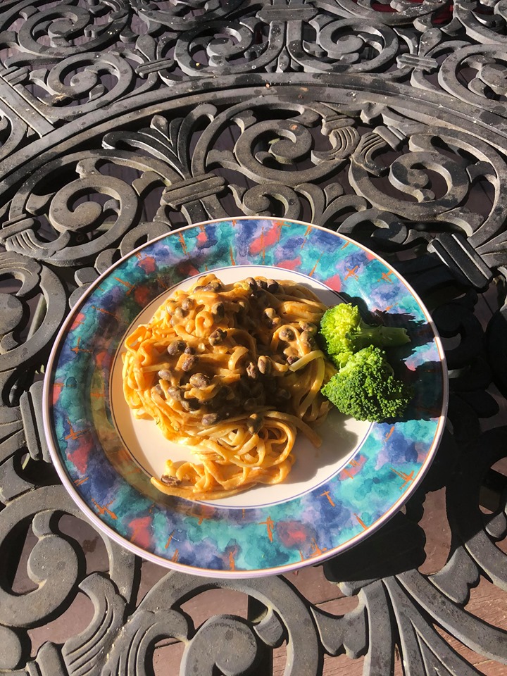 Thai Inspired Noodles with Spicy Black Bean-Peanut Sauce.