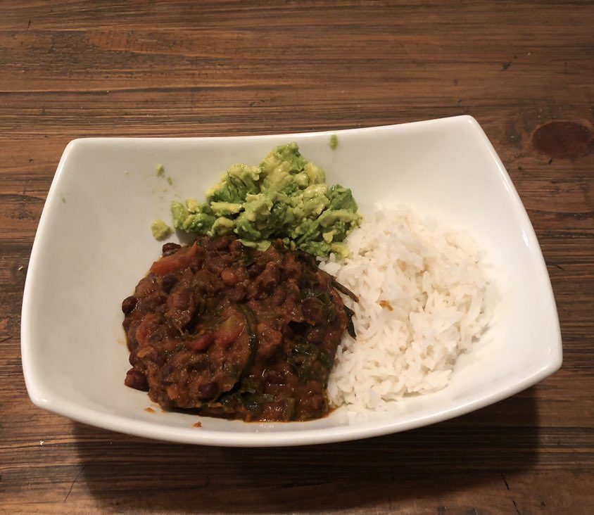 Spicy Black Beans with Dandelion Greens and Scallions